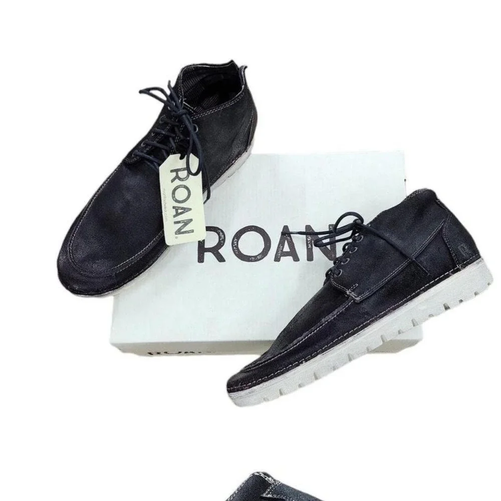 NWT Roan‎ black leather boot style Tobias size 9.5